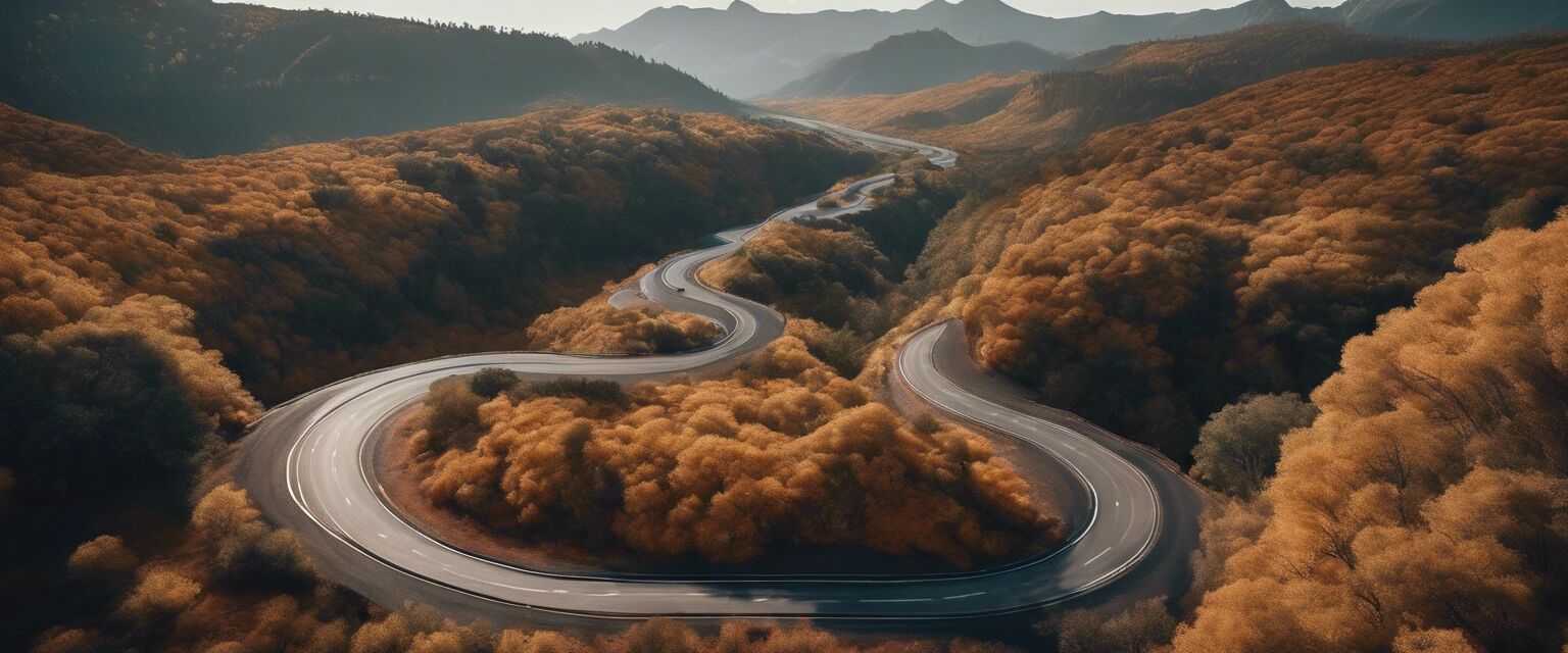 Beautiful scenic road view